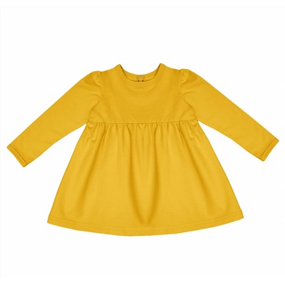 Желтое платье с завышенной талией 9-12м