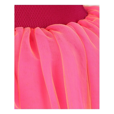 Нарядная розовая юбка из сетки для девочки 83623-ДН19