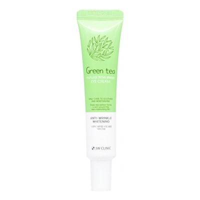 Ночной крем для кожи вокруг глаз с экстрактом зеленого чая 3W Clinic Green Tea Natural Time Sleep Eye Cream 40 ml