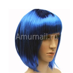 Парик из искусственных волос Bobo (Каре с челкой) Синий