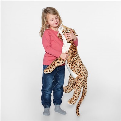 MORRHÅR МОРРХОР, Мягкая игрушка, леопард/бежевый, 80 см