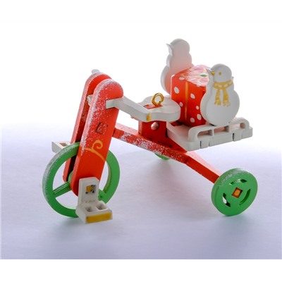 Елочная игрушка - Детский велосипед с багажником 410-3 SnowMan