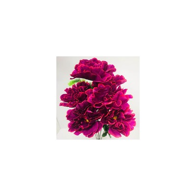 Букет искусственных цветов пион бордовый 30 см 5 бутонов к38
