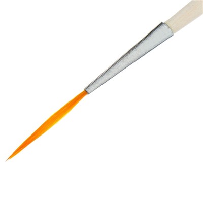 Кисть Синтетика Круглая "ЛАЙНЕР" № 0 (диаметр обоймы 1 мм; длина волоса 25 мм), деревянная ручка, Calligrata