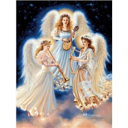 Алмазная мозаика картина стразами Три ангела, 30х40 см
