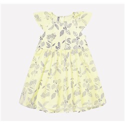 Платье для девочки Crockid К 5537 бледно-лимонный, летние цветы