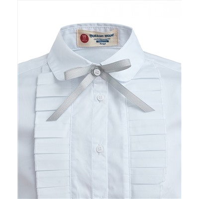 Белая блузка со сменным бантиком