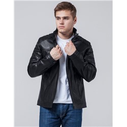 Комфортная молодежная куртка Braggart "Youth" черного цвета модель 3645