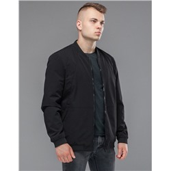 Черная мужская с карманами куртка бомбер Braggart "Youth" модель 43755