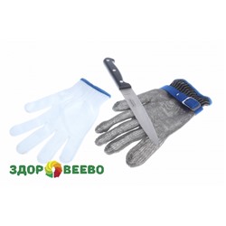 Металлическая защитная перчатка с ремешком L Артикул: 3561