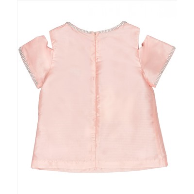 Розовая нарядная блузка