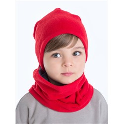 Комплект шапка и снуд из флиса "Красный"