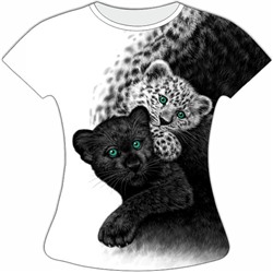 Подростковая футболка Леопарды 999