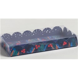 060-0108 Коробка для кондитерских изделий с PVC крышкой «Сказка», 10.5 × 21 × 3 см