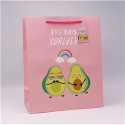 Подарочный пакет(M) "Love avocado", pink
