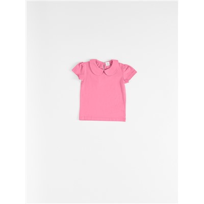 Розовая блузка с коротким рукавом 2-3