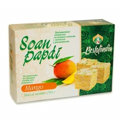 Сладость Соан Папди со вкусом манго Soan Papdi Mango Bestofindia 250 гр.