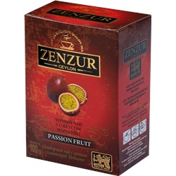 Zenzur. Черный чай с маракуйей 100 гр. карт.пачка