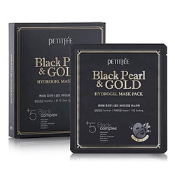 Petitfee Black Pearl & Gold Hydrogel Mask Pack 30 мл Гидрогелевая маска для лица с черным жемчугом