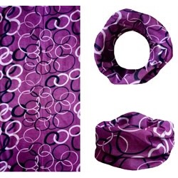 Купить фиолетовый шарф бафф с рисунком