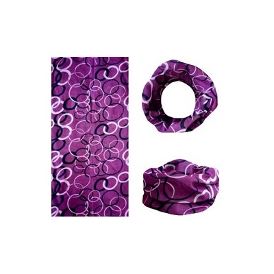 Купить фиолетовый шарф бафф с рисунком