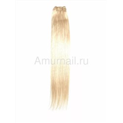 Натуральные волосы на трессе №26 Блондин 55 см