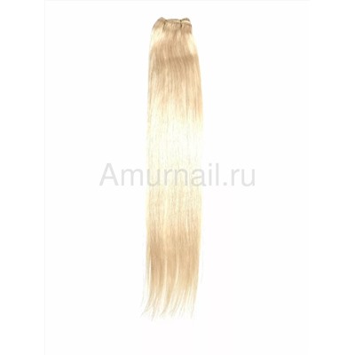 Натуральные волосы на трессе №26 Блондин 55 см