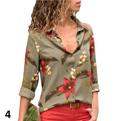 Блуза летняя Цветы 7321