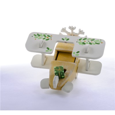 Елочная игрушка, сувенир - Самолет Биплан 290-3