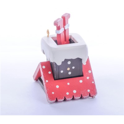 Елочная игрушка - Домик с ногами Санта Клауса 3020