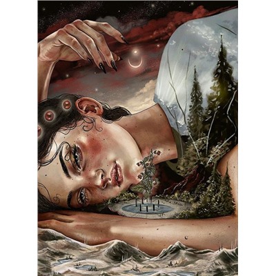 Алмазная мозаика картина стразами Фантазийный мир, 30х40 см