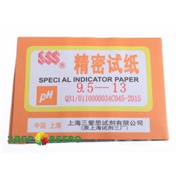 Лакмусовая бумага (pH тест) 80 полосок от 9.5 до 13 pH Артикул: 2670