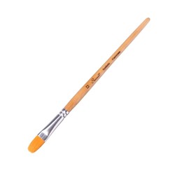 Кисть Синтетика Овальная ЗХК "Сонет" №12 (12 мм), короткая ручка пропитана лаком