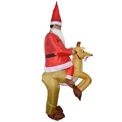 Надувной костюм Санта Клаус на олене FZ1749