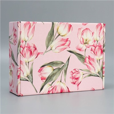Коробка складная «Цветы», 30,7 × 22 × 9,5 см