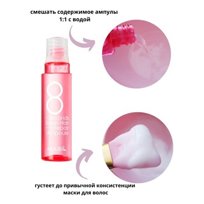 Протеиновая маска-филлер для поврежденных волос Masil 8 Seconds Salon Hair Repair Ampoule 15мл 1шт