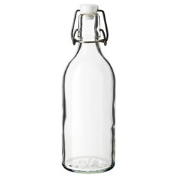 KORKEN КОРКЕН, Бутылка с пробкой, прозрачное стекло, 0.5 л
