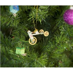 Елочная игрушка - Детский велосипед 1013 Classic Yellow Wheels