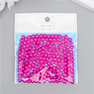 Бусины для творчества пластик "Розовый для Барби" набор 200 шт  d=0,6 см