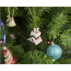 Елочная игрушка - Домик с ногами Санта Клауса 3015