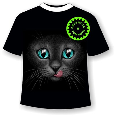 Детская футболка Кошка с языком 1047