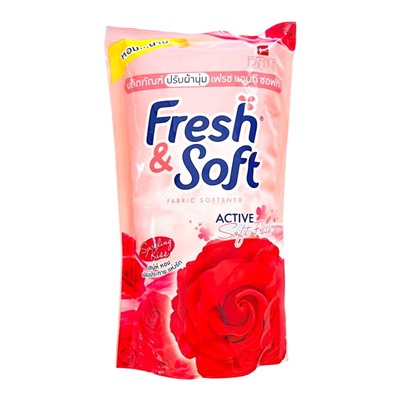 LION Fresh&Soft Кондиционер для белья парфюмированный «Искристый Поцелуй» 600мл.