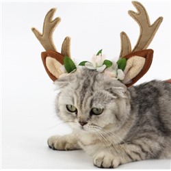 Рождественское украшение на голову для домашних животных B0122