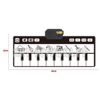 Музыкальный коврик пианино (звук) 30*80 см 757-01C, 757-01C