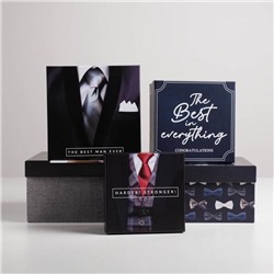 Набор подарочных коробок 5 в 1 «Джентльмен», 14 × 14 × 8 ‒ 22 × 22 × 12 см