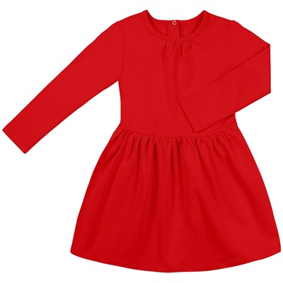 Красное платье с длинным рукавом 2-3