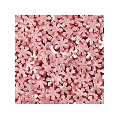 Посыпки "Снежинки розовые перламутровые" 750гр