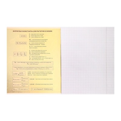 Тетрадь предметная "Доска", 48 листов в клетку "Химия", обложка мелованный картон, блок офсет