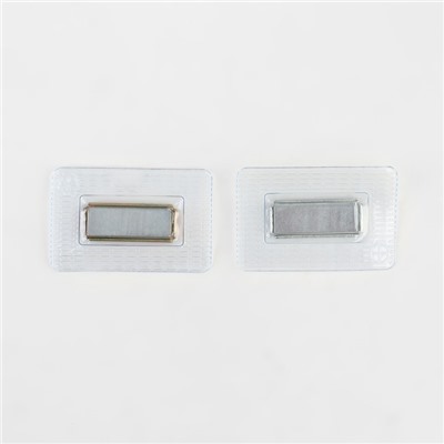 Кнопки магнитные потайные, 25 × 10 мм, 2 части, цвет серебряный