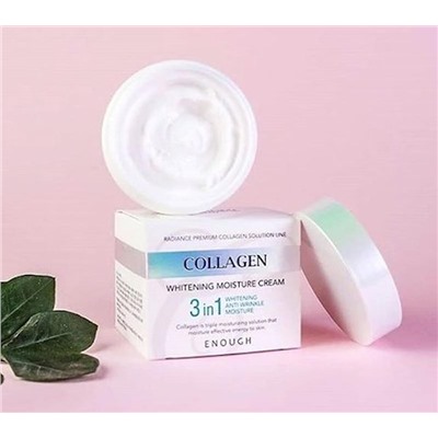 Увлажняющий крем 3 в 1 с коллагеном и отбеливающим эффектом Enough  Collagen Whitening Moisture Cream 50мл